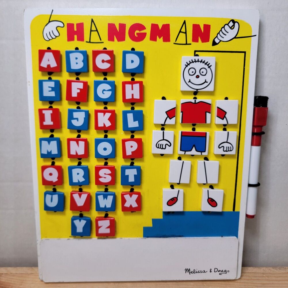 Melissa & Doug Flip To Win Wooden Games "HANGMAN"